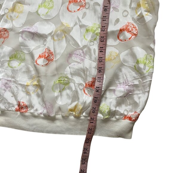 Bill Burns Womens Sleeveless V-Neck Top With Colorful Ring Print Size 4 - Picture 5 of 8